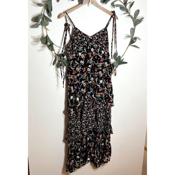 Club Monaco Suukyi Dress Tiered Midi Floral Dress LAST CALL - Picture 1 of 8